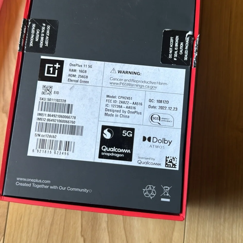 OnePlus 11 Smartphone with Case 16GB